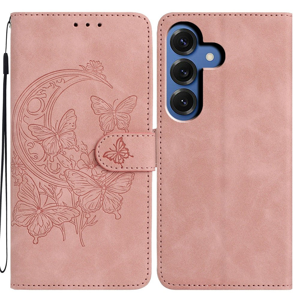 For Samsung Galaxy S26 / S26 Pro Case Butterfly Flower Imprinted PU Leather Wallet Stand Phone Cover
