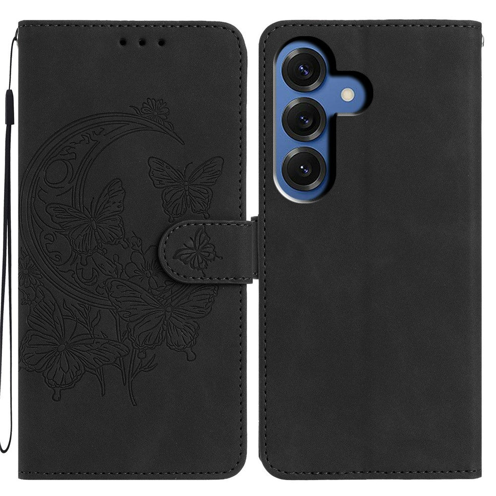 For Samsung Galaxy S26 / S26 Pro Case Butterfly Flower Imprinted PU Leather Wallet Stand Phone Cover