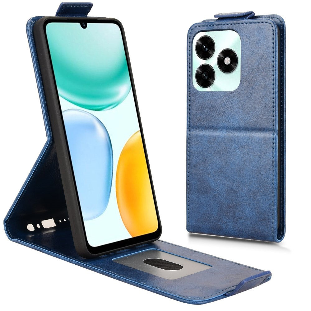 For Honor X5c Plus 4G Stand Case Magnetic Clasp Vertical Flip Leather Phone Cover with Card Holder