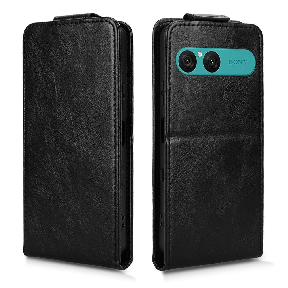 For Sony Xperia 10 VII Stand Case Magnetic Clasp Vertical Flip Leather Phone Cover with Card Holder