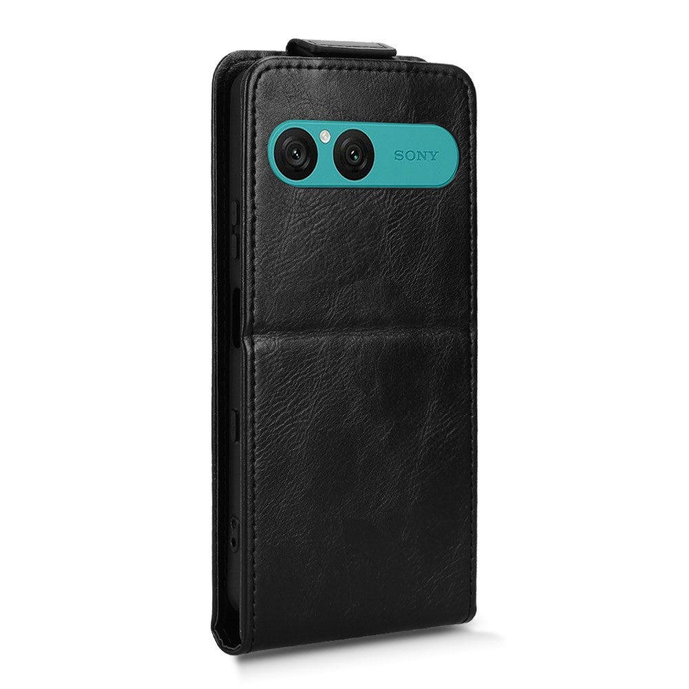 For Sony Xperia 10 VII Stand Case Magnetic Clasp Vertical Flip Leather Phone Cover with Card Holder