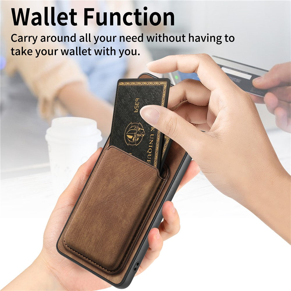 For Realme 15 Pro 5G Case Retro Leather + TPU Phone Cover with Detachable Card Slot