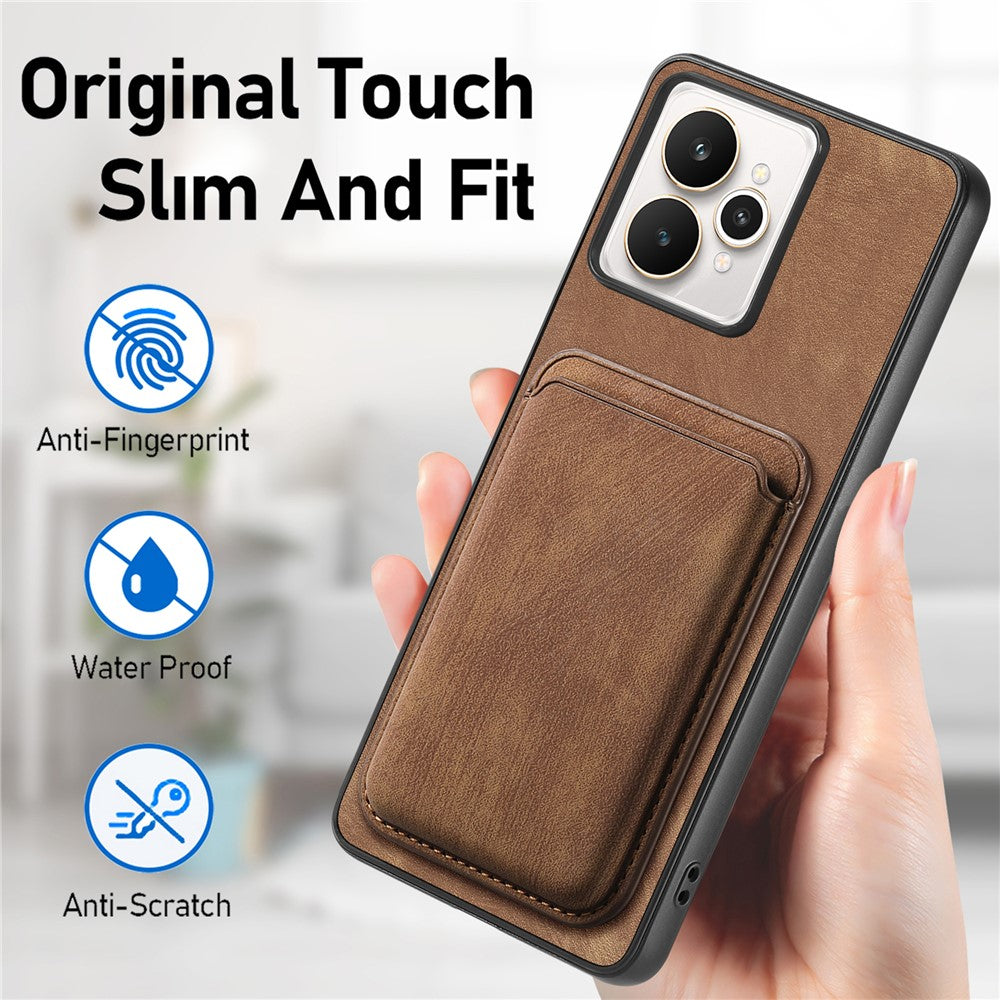 For Realme 15 Pro 5G Case Retro Leather + TPU Phone Cover with Detachable Card Slot