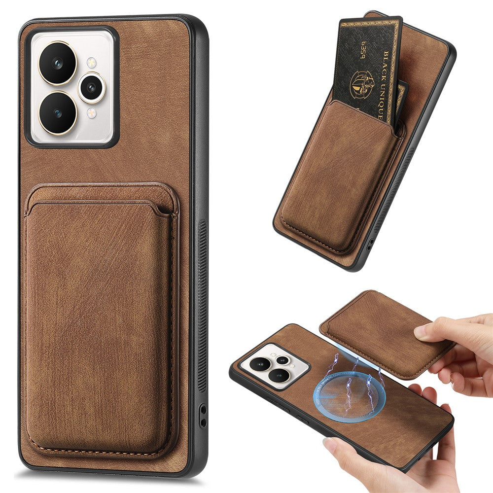 For Realme 15 Pro 5G Case Retro Leather + TPU Phone Cover with Detachable Card Slot