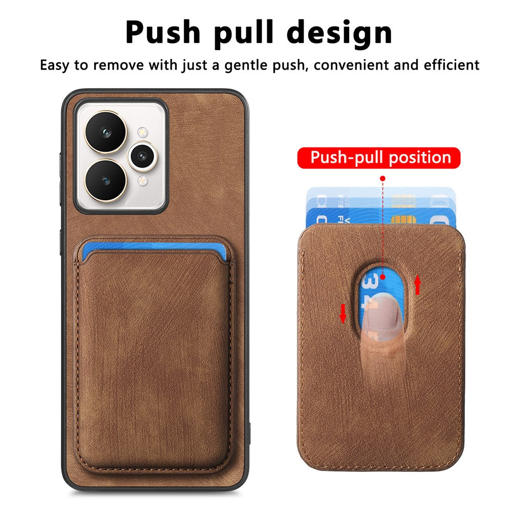For Realme 15 Pro 5G Case Retro Leather + TPU Phone Cover with Detachable Card Slot