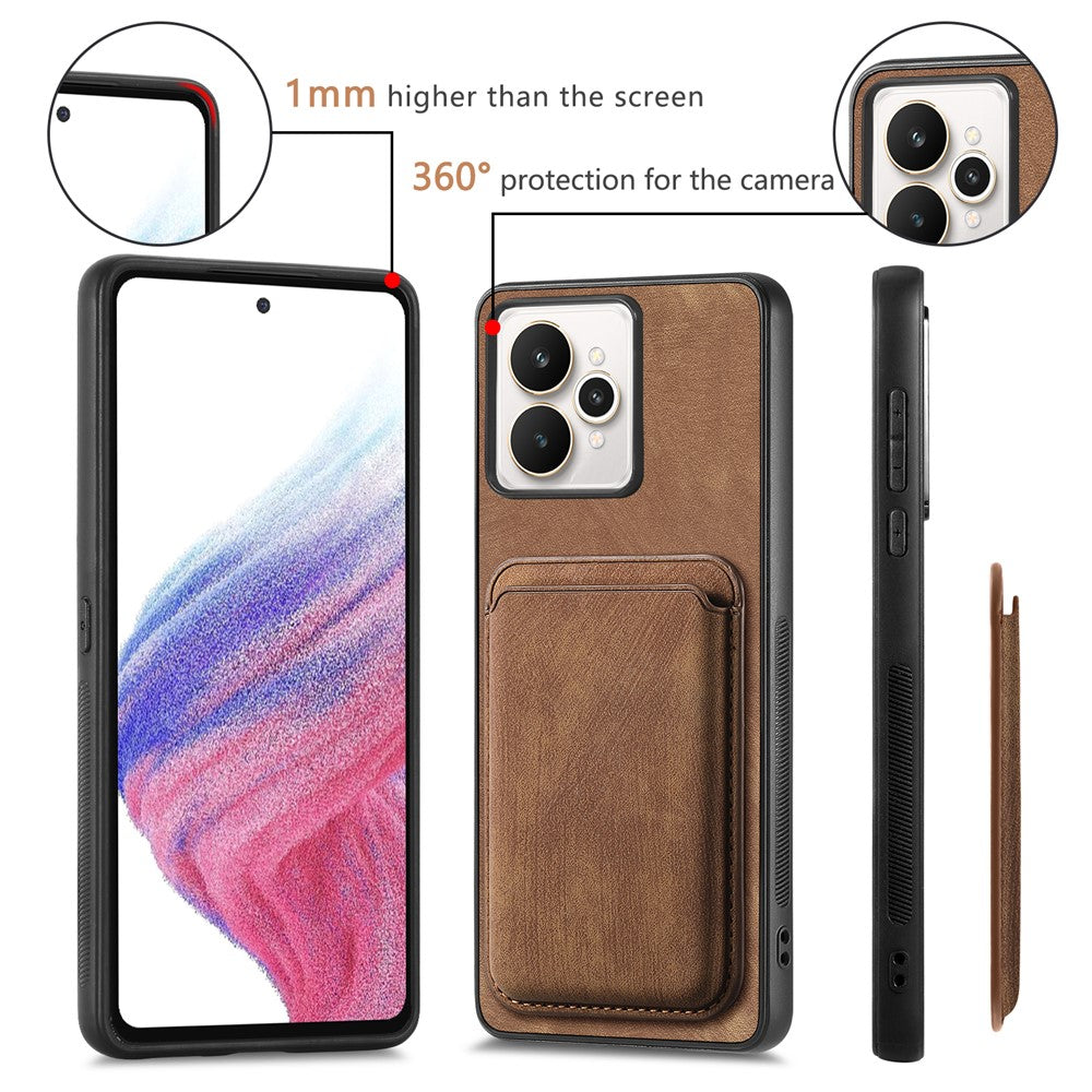 For Realme 15 Pro 5G Case Retro Leather + TPU Phone Cover with Detachable Card Slot