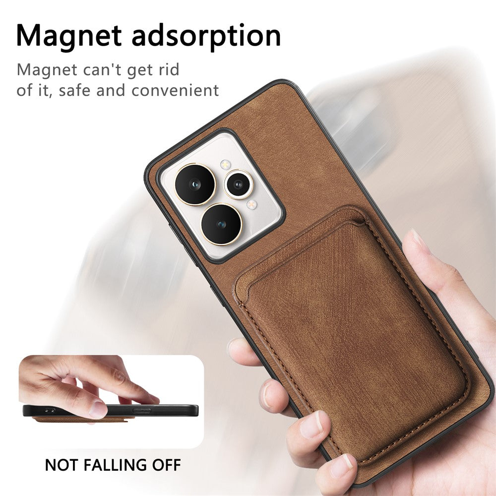 For Realme 15 Pro 5G Case Retro Leather + TPU Phone Cover with Detachable Card Slot