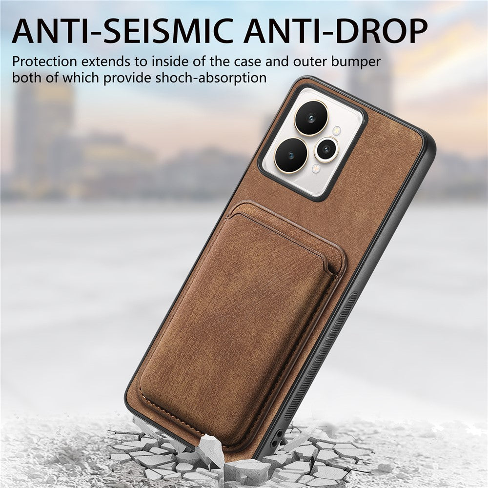 For Realme 15 Pro 5G Case Retro Leather + TPU Phone Cover with Detachable Card Slot