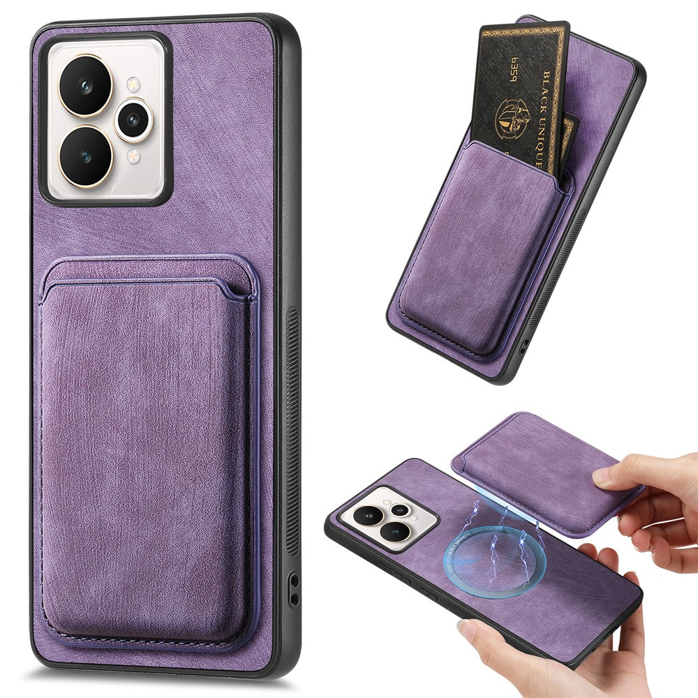 For Realme 15 Pro 5G Case Retro Leather + TPU Phone Cover with Detachable Card Slot