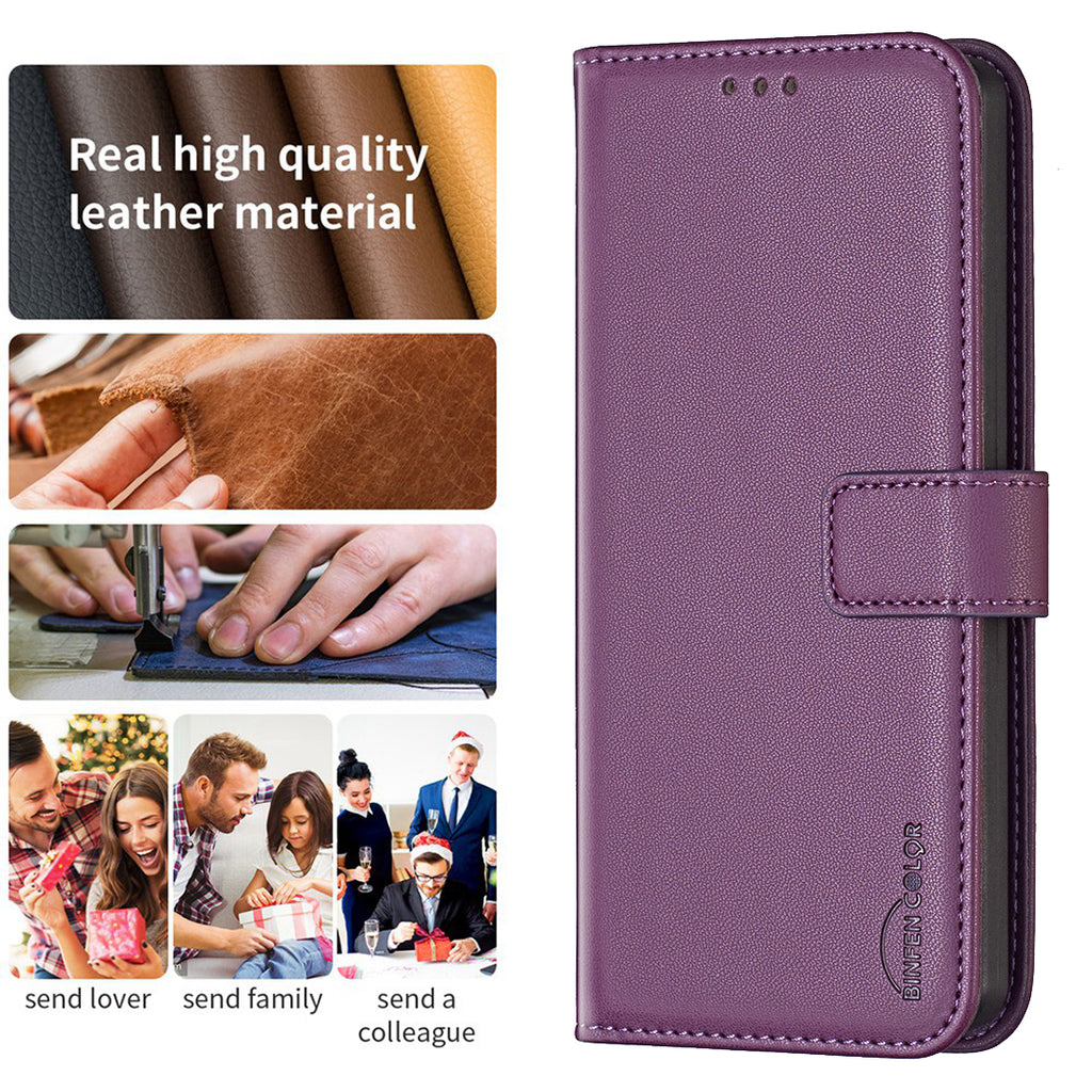 For Oppo A6 Pro 5G Phone Case BINFEN COLOR BF17 Wallet Folio Flip Leather Cover