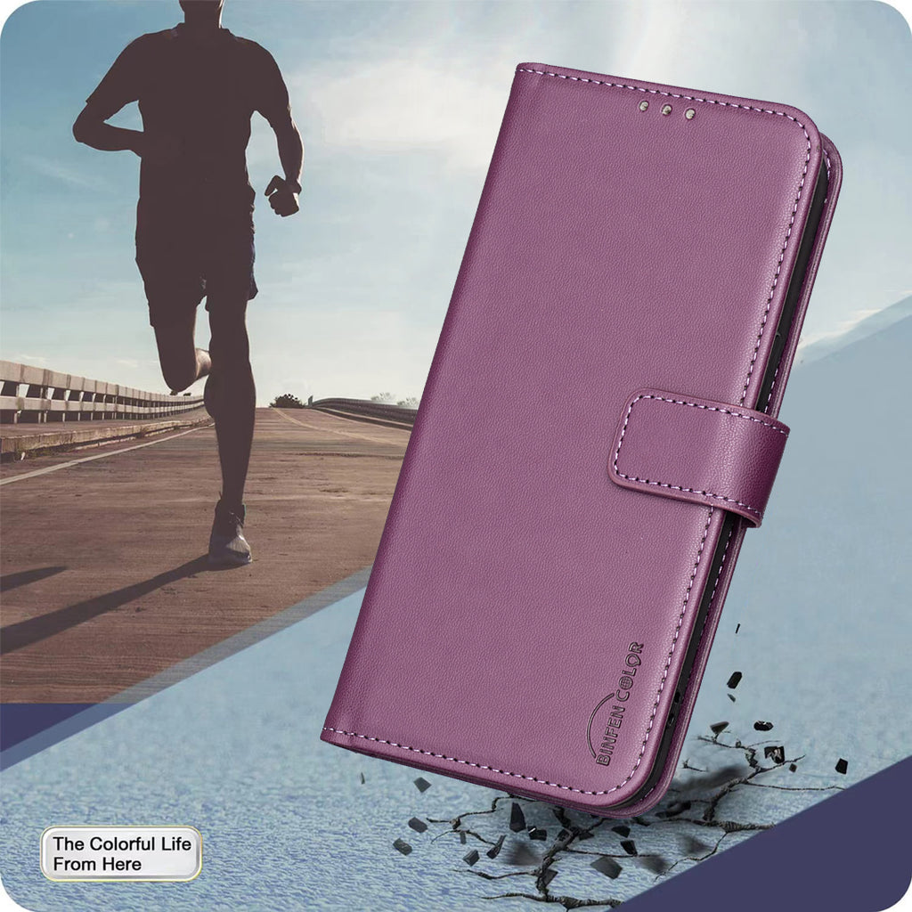 For Oppo A6 Pro 5G Phone Case BINFEN COLOR BF17 Wallet Folio Flip Leather Cover