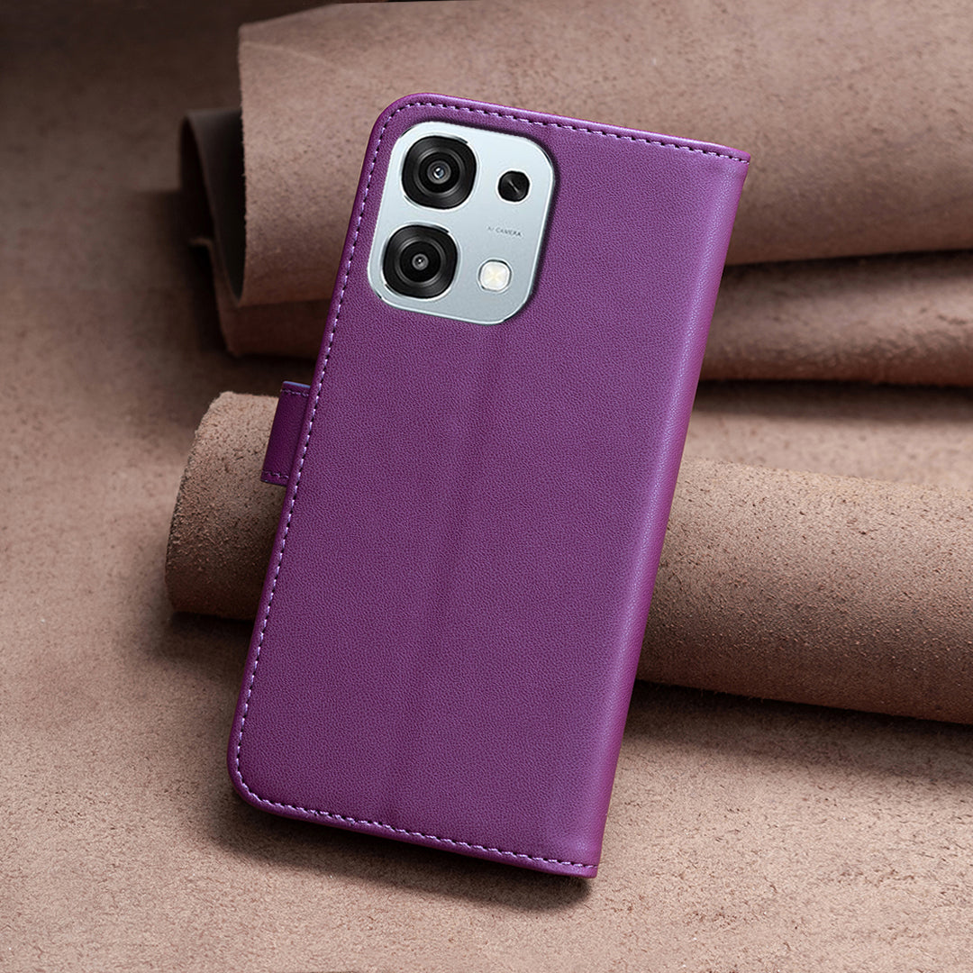 For Oppo A6 Pro 5G Phone Case BINFEN COLOR BF17 Wallet Folio Flip Leather Cover