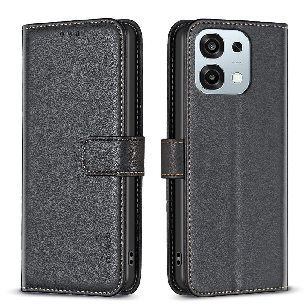 For Oppo A6 Pro 5G Phone Case BINFEN COLOR BF17 Wallet Folio Flip Leather Cover