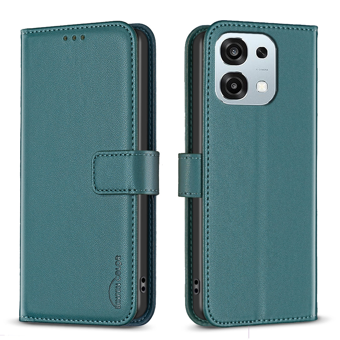For Oppo A6 Pro 5G Phone Case BINFEN COLOR BF17 Wallet Folio Flip Leather Cover