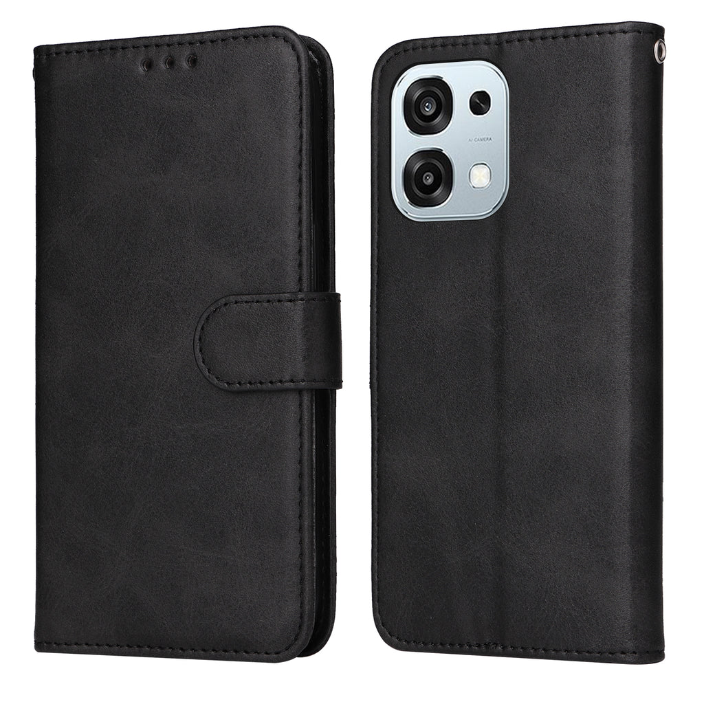 For Oppo A6 5G Case Wallet PU Leather Folio Flip Phone Cover