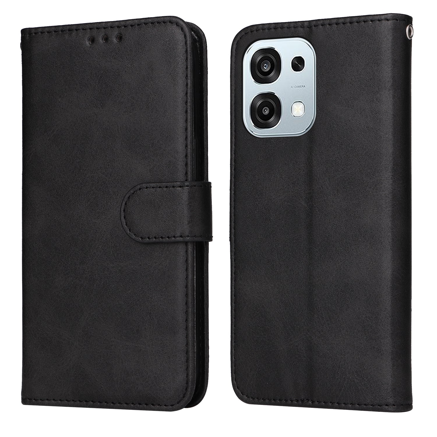For Oppo A6 5G Case Wallet PU Leather Folio Flip Phone Cover