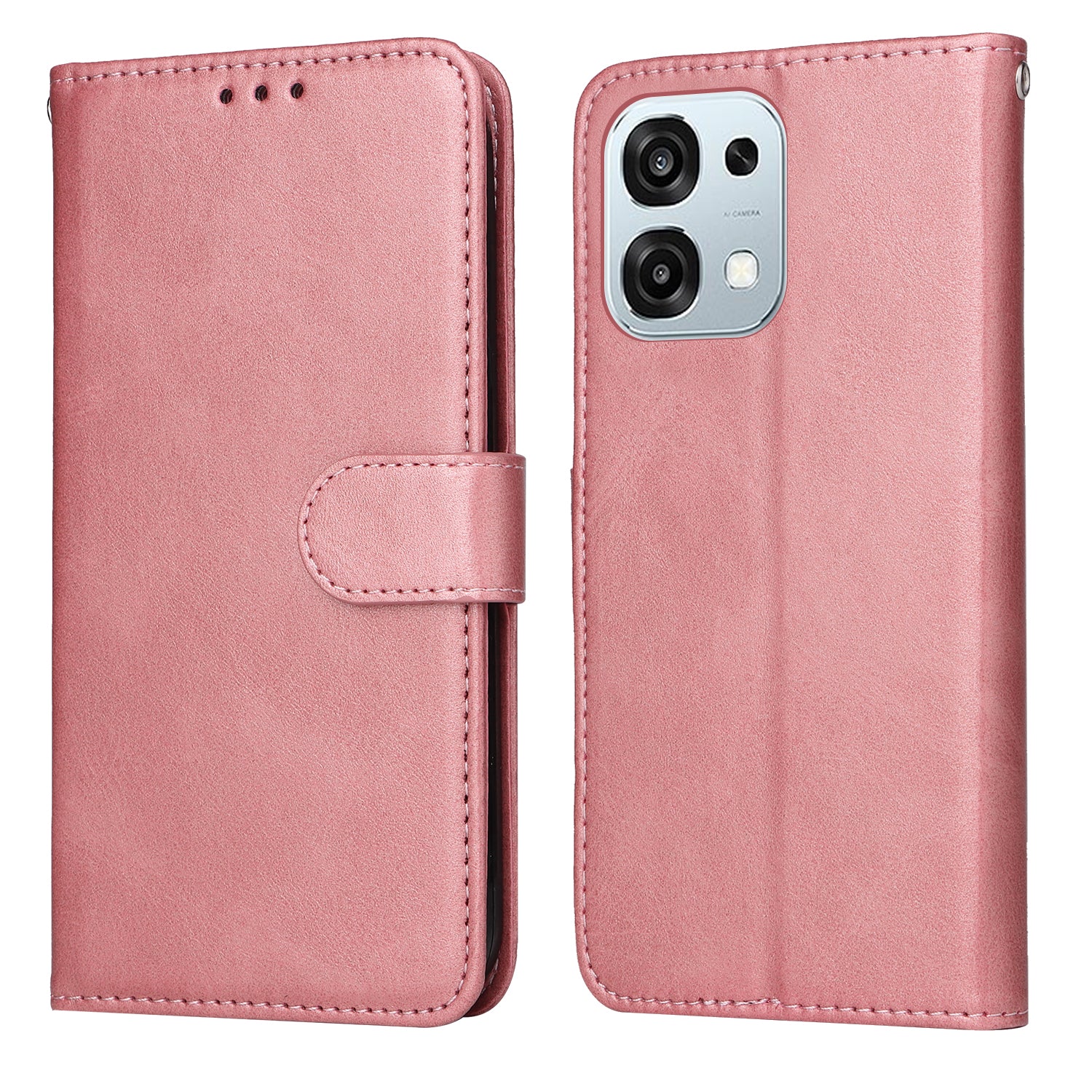 For Oppo A6 5G Case Wallet PU Leather Folio Flip Phone Cover