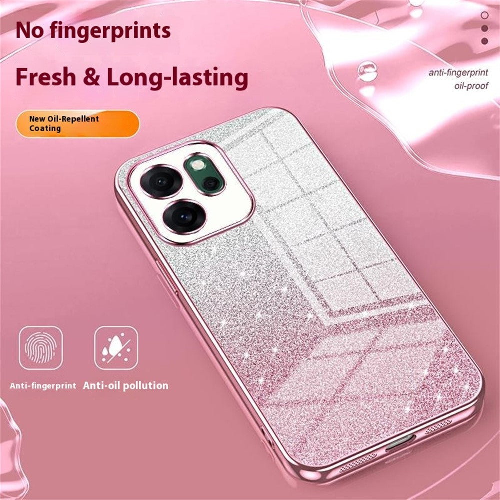 For Oppo Reno14 F 5G Case Electroplating Gradient Glitter TPU Phone Cover