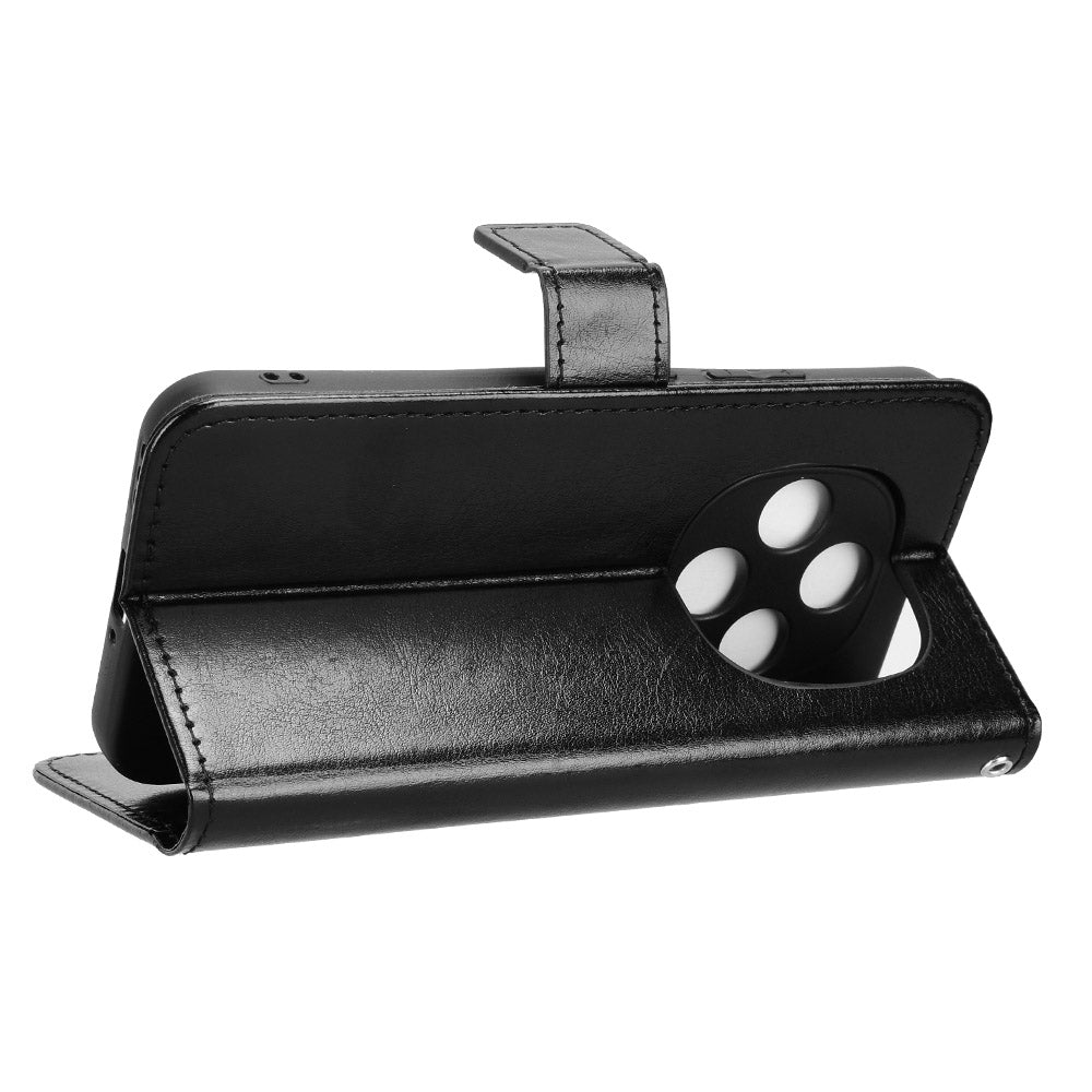 For Oppo F31 Pro 5G PU Leather Case with Strap Crazy Horse Texture Phone Wallet Cover