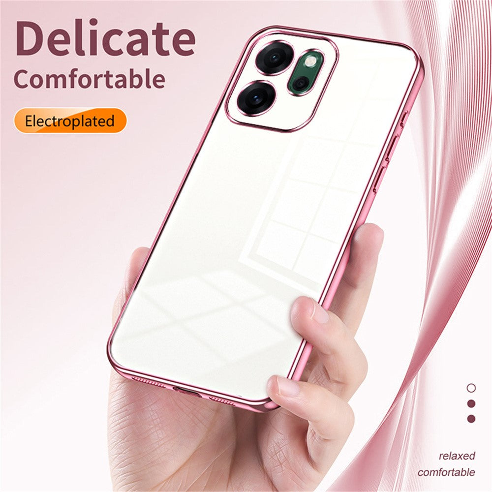 For Oppo Reno14 F 5G Case Electroplating Frame Soft TPU Phone Cover