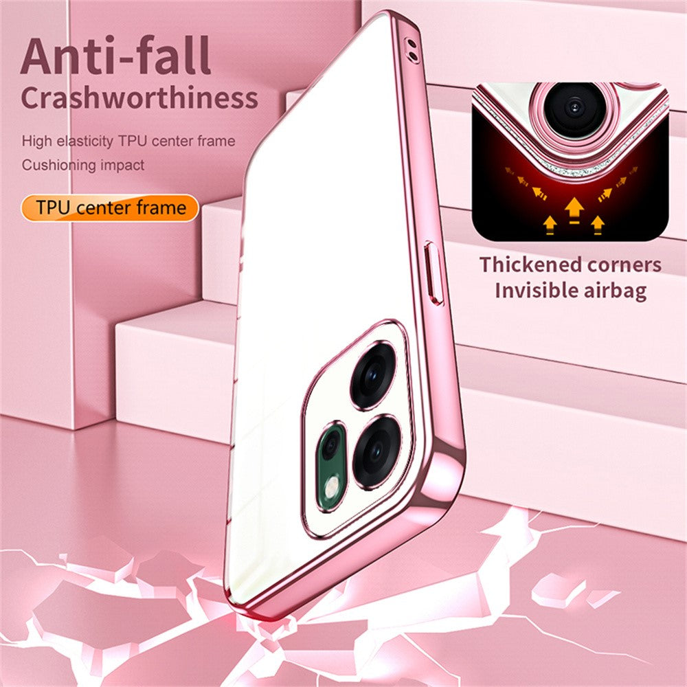 For Oppo Reno14 F 5G Case Electroplating Frame Soft TPU Phone Cover