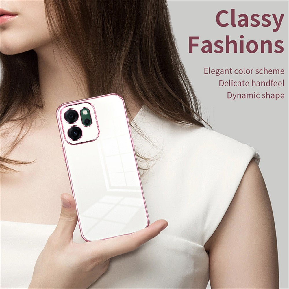 For Oppo Reno14 F 5G Case Electroplating Frame Soft TPU Phone Cover