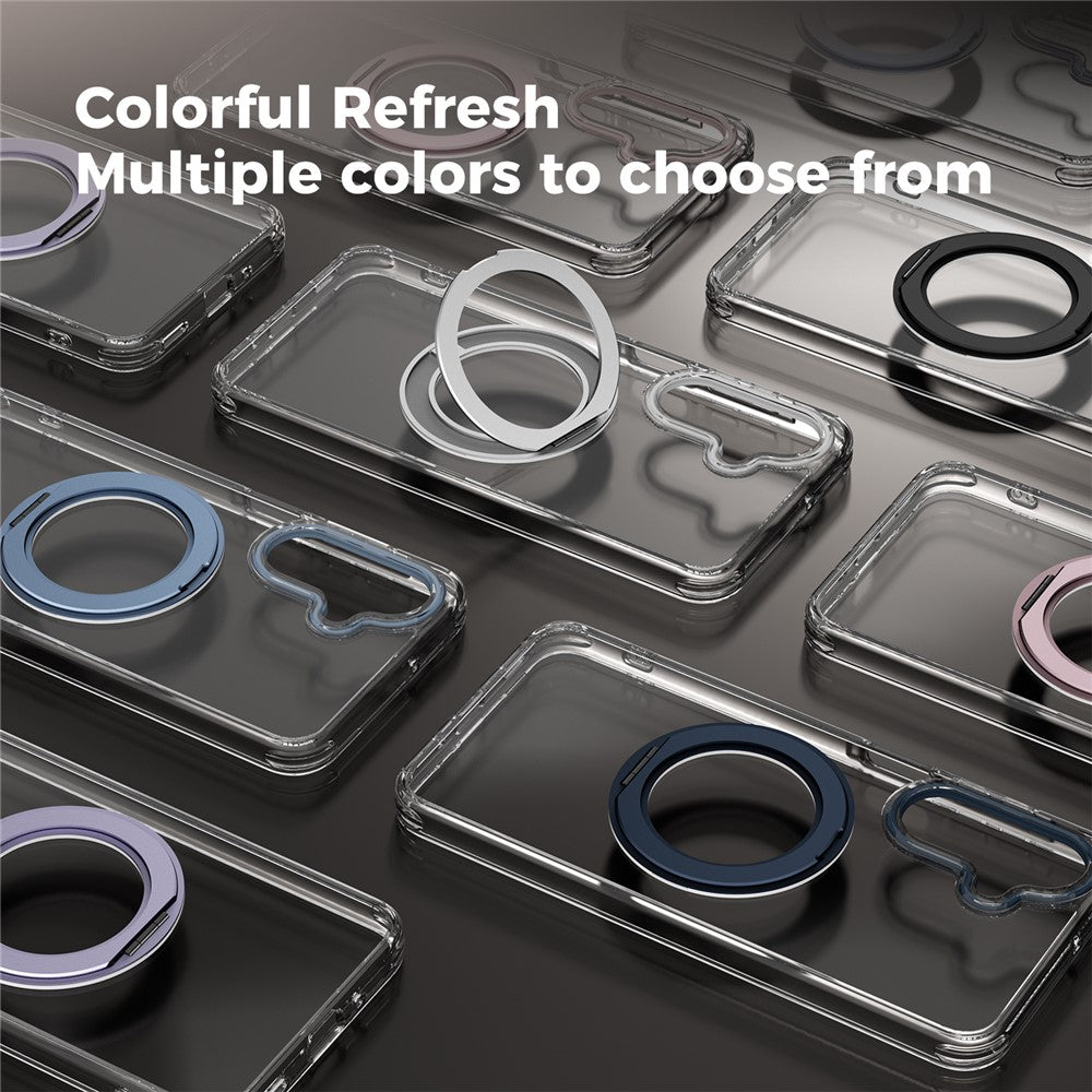 ABEEL Q-LUCK For Samsung Galaxy A17 5G  /  4G Magnetic Case Rotating Kickstand Shockproof TPU + PC Phone Back Cover