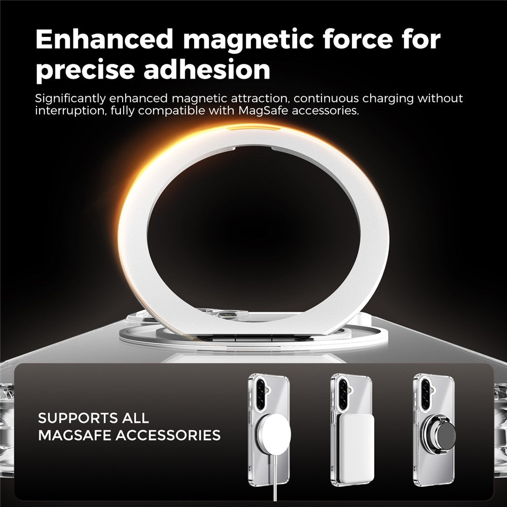 ABEEL Q-LUCK For Samsung Galaxy A17 5G  /  4G Magnetic Case Rotating Kickstand Shockproof TPU + PC Phone Back Cover