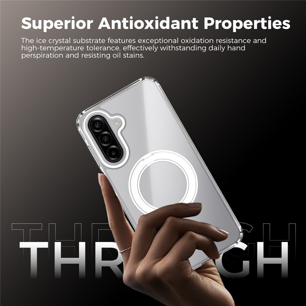 ABEEL Q-LUCK For Samsung Galaxy A17 5G  /  4G Magnetic Case Rotating Kickstand Shockproof TPU + PC Phone Back Cover