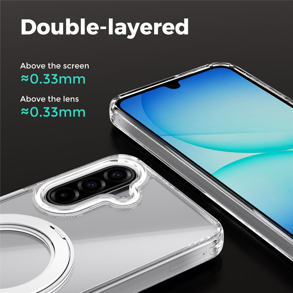 ABEEL Q-LUCK For Samsung Galaxy A17 5G  /  4G Magnetic Case Rotating Kickstand Shockproof TPU + PC Phone Back Cover