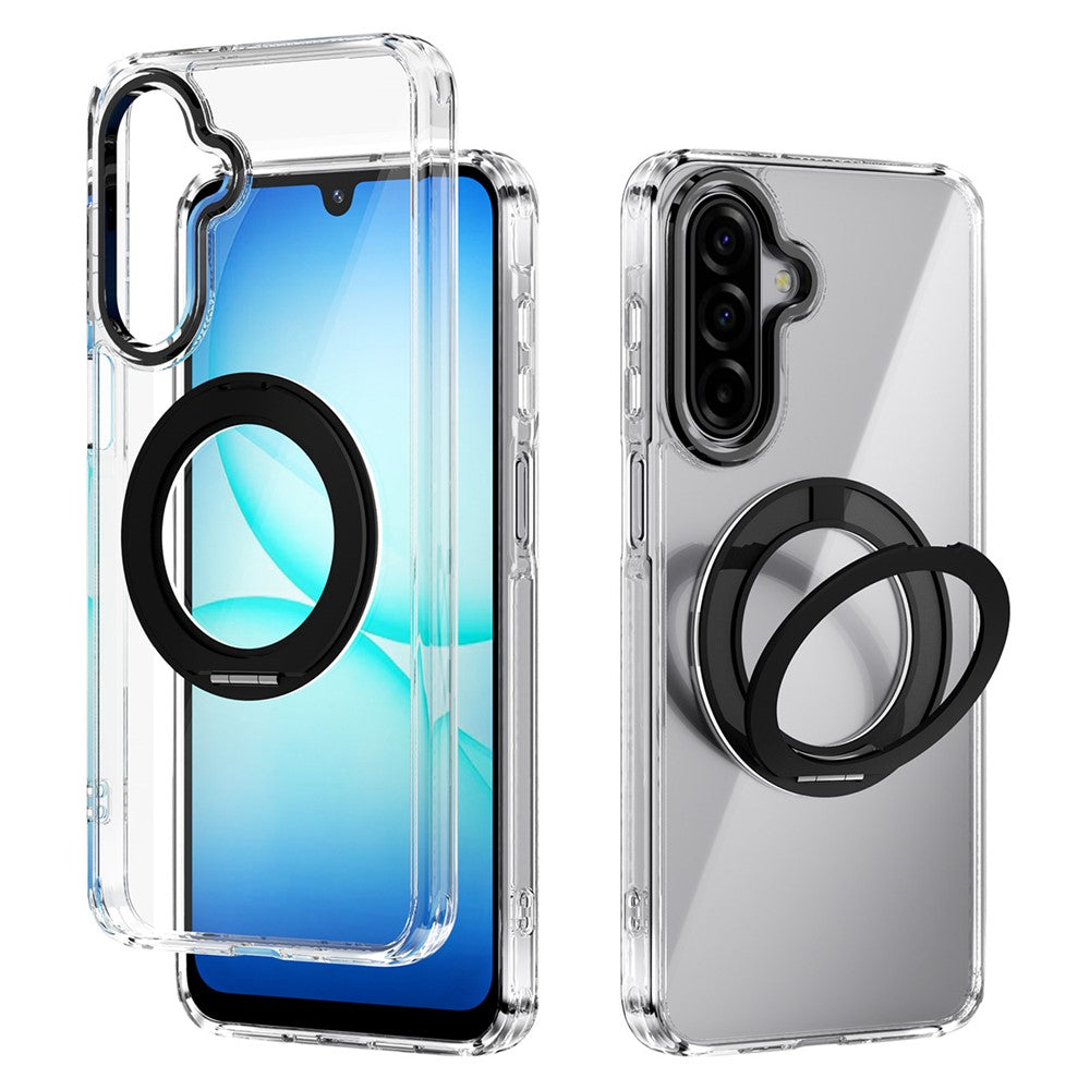 ABEEL Q-LUCK For Samsung Galaxy A17 5G  /  4G Magnetic Case Rotating Kickstand Shockproof TPU + PC Phone Back Cover