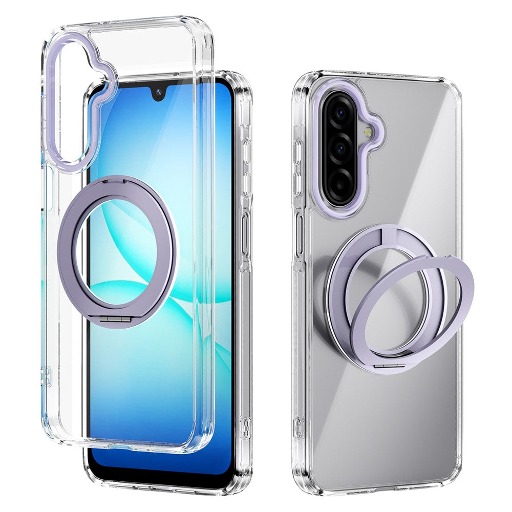 ABEEL Q-LUCK For Samsung Galaxy A17 5G  /  4G Magnetic Case Rotating Kickstand Shockproof TPU + PC Phone Back Cover