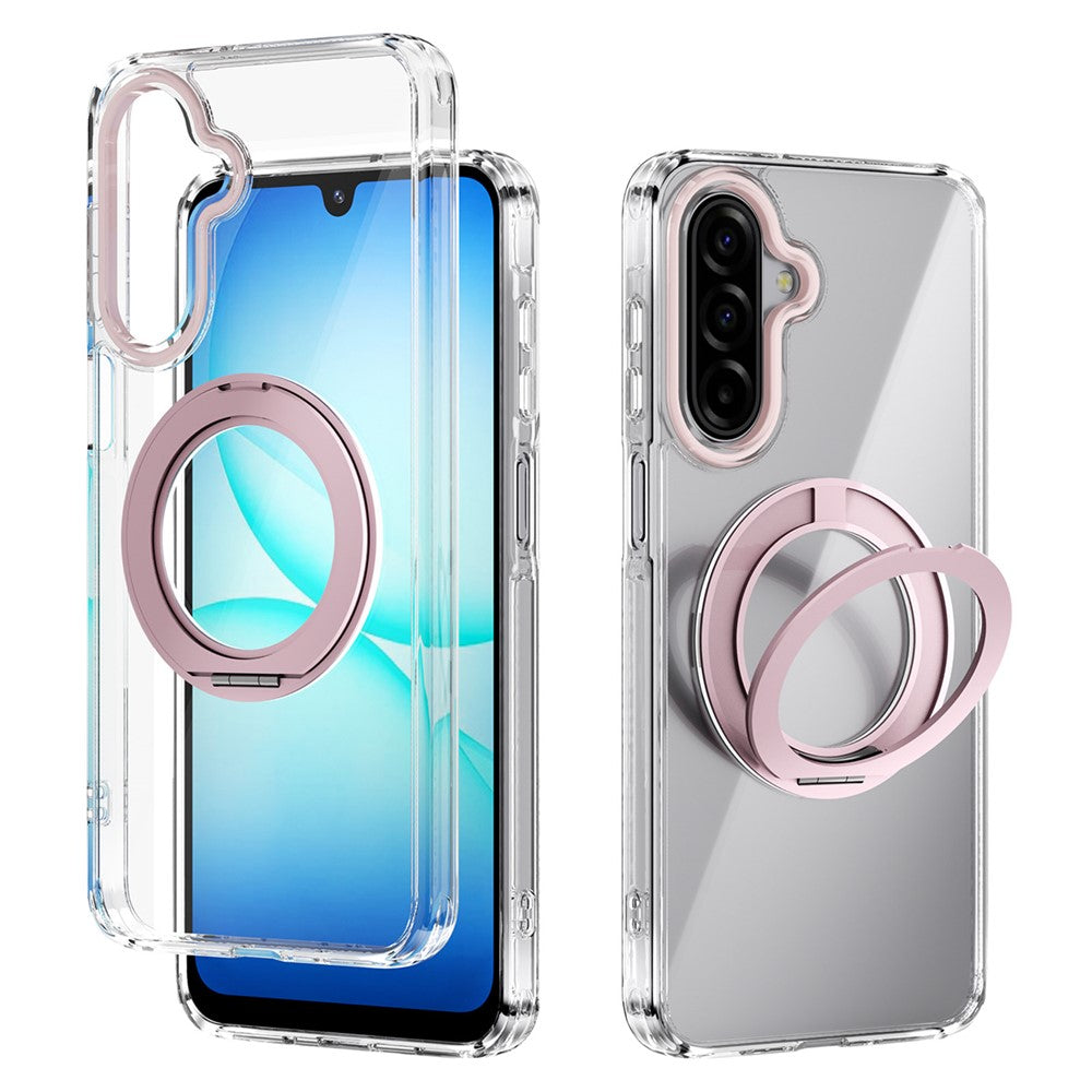 ABEEL Q-LUCK For Samsung Galaxy A17 5G  /  4G Magnetic Case Rotating Kickstand Shockproof TPU + PC Phone Back Cover