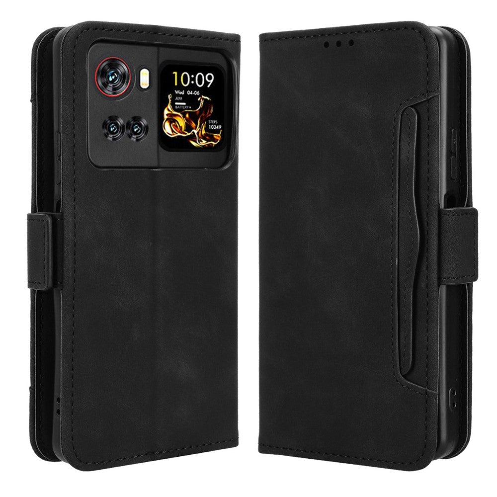 Funda de piel tipo cartera para teléfono Cubot X100 con múltiples ranuras para tarjetas 