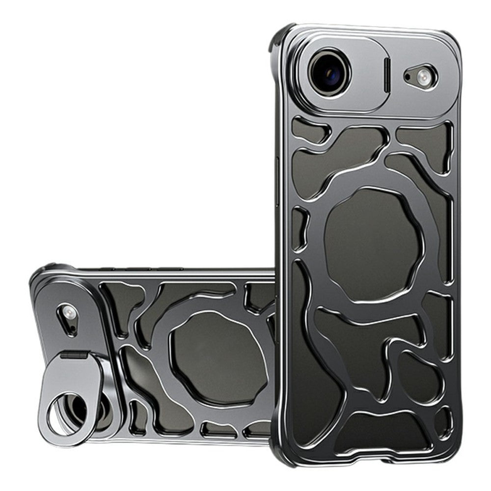 Auspicious Cloud Series For iPhone Air Hollow Case Aluminum Alloy Kickstand Magnetic Phone Cover