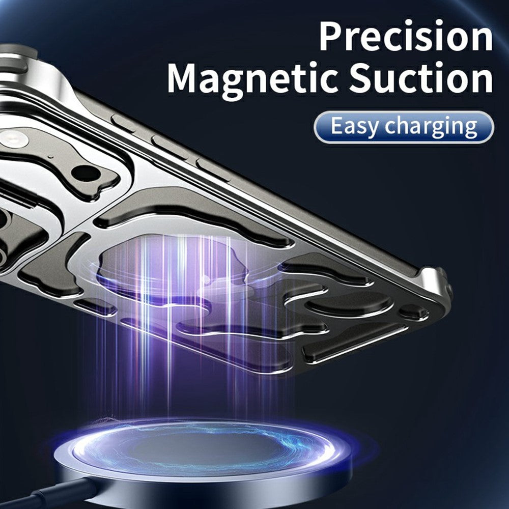 Auspicious Cloud Series For iPhone Air Hollow Case Aluminum Alloy Kickstand Magnetic Phone Cover