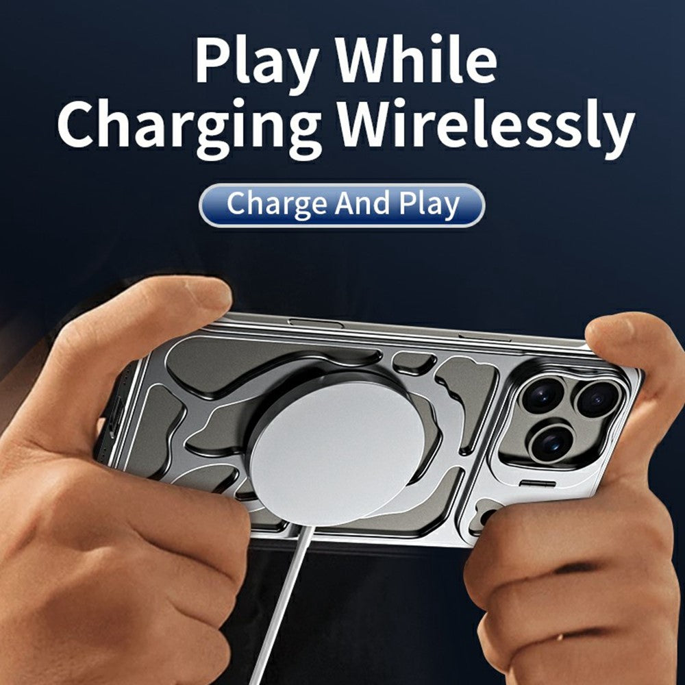 Auspicious Cloud Series For iPhone Air Hollow Case Aluminum Alloy Kickstand Magnetic Phone Cover