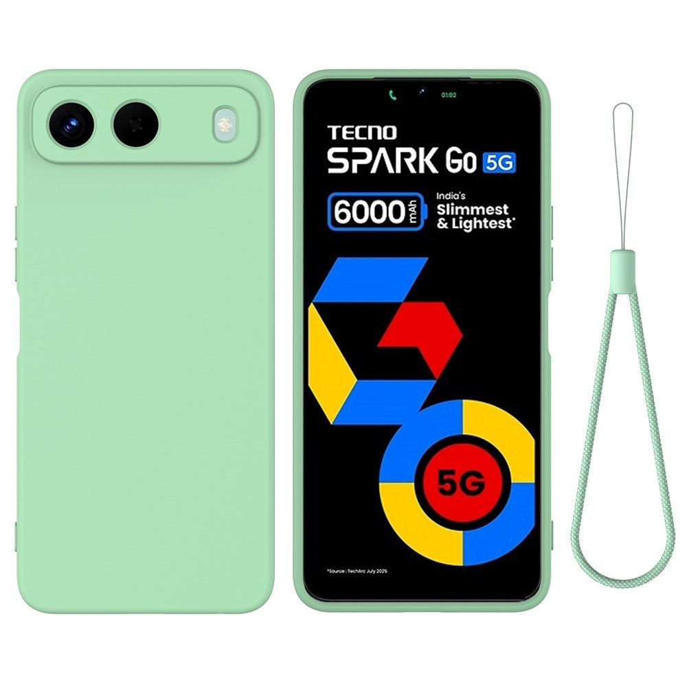 Coque arrière en silicone liquide avec dragonne pour Infinix Hot 60i 5G