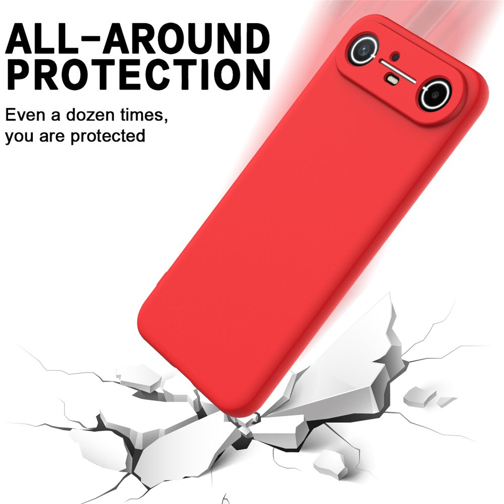 For TECNO Pova Slim 5G  /  Spark Slim 4G Liquid Silicone Case Phone Back Cover with Hand Strap
