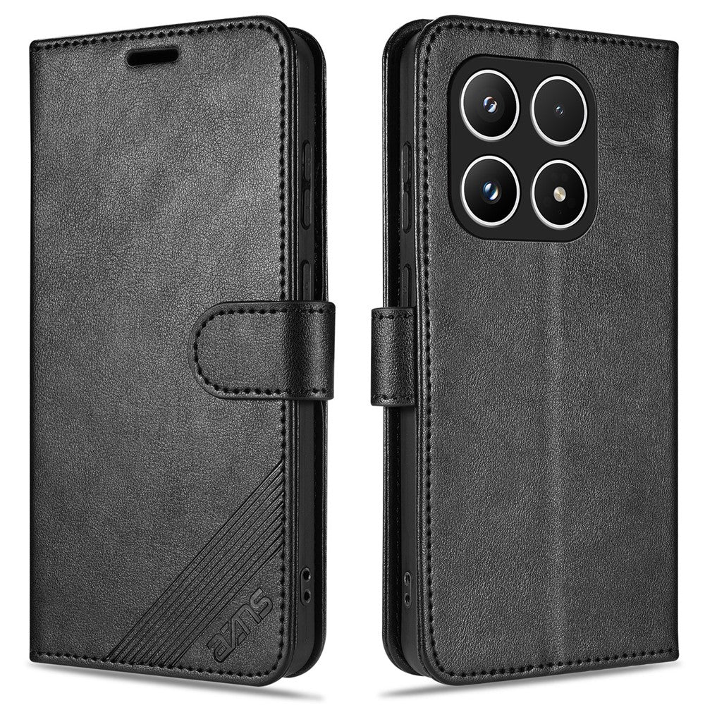 AZNS For Xiaomi 15T Case Anti-Scratch PU Leather Stand Wallet Phone Cover