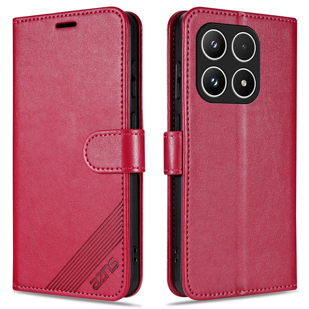 AZNS For Xiaomi 15T Case Anti-Scratch PU Leather Stand Wallet Phone Cover