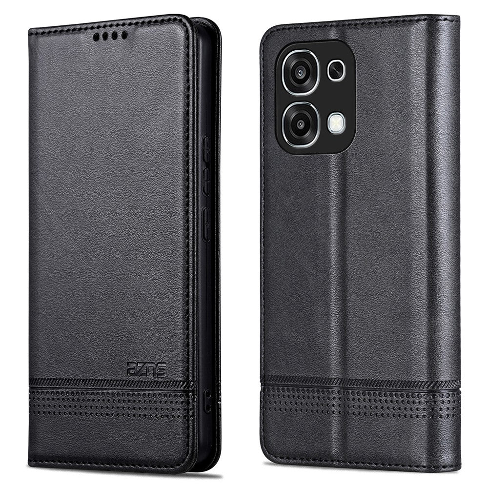 AZNS For Oppo A6 Pro 5G Case Cowhide Texture PU Leather Wallet Phone Cover