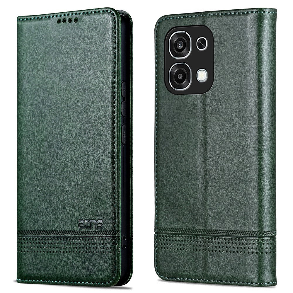 AZNS For Oppo A6 Pro 5G Case Cowhide Texture PU Leather Wallet Phone Cover