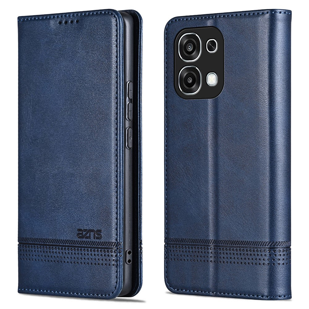 AZNS For Oppo A6 Pro 5G Case Cowhide Texture PU Leather Wallet Phone Cover