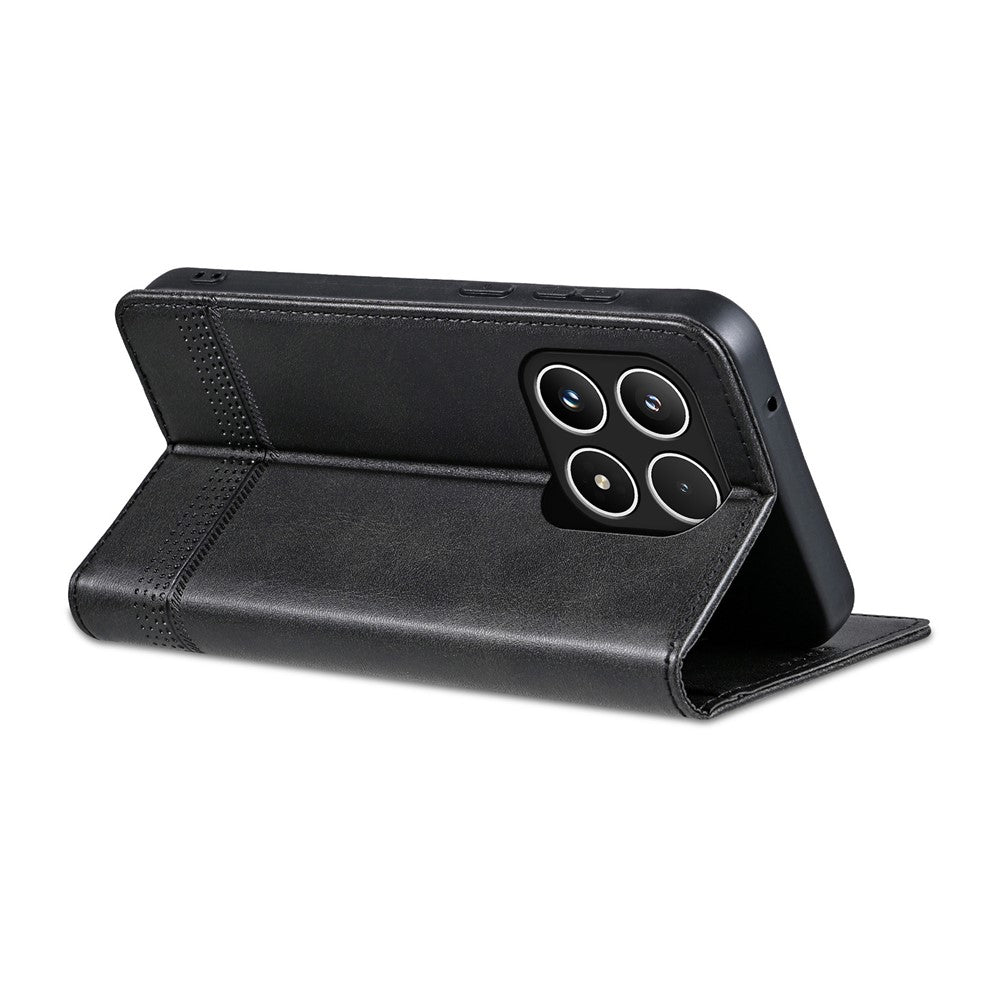 AZNS For Xiaomi 15T Case Cowhide Texture PU Leather Wallet Phone Cover