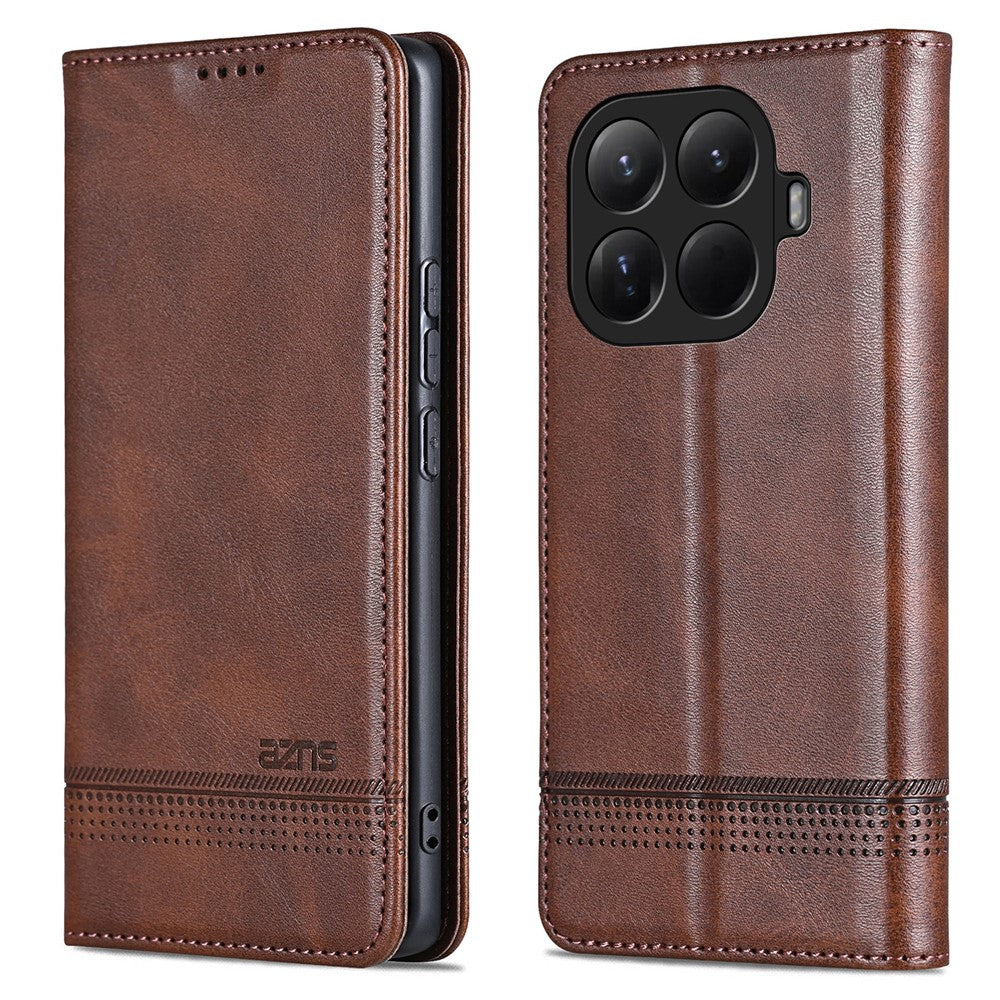 AZNS For Xiaomi 15T Pro Case Cowhide Texture PU Leather Wallet Phone Cover