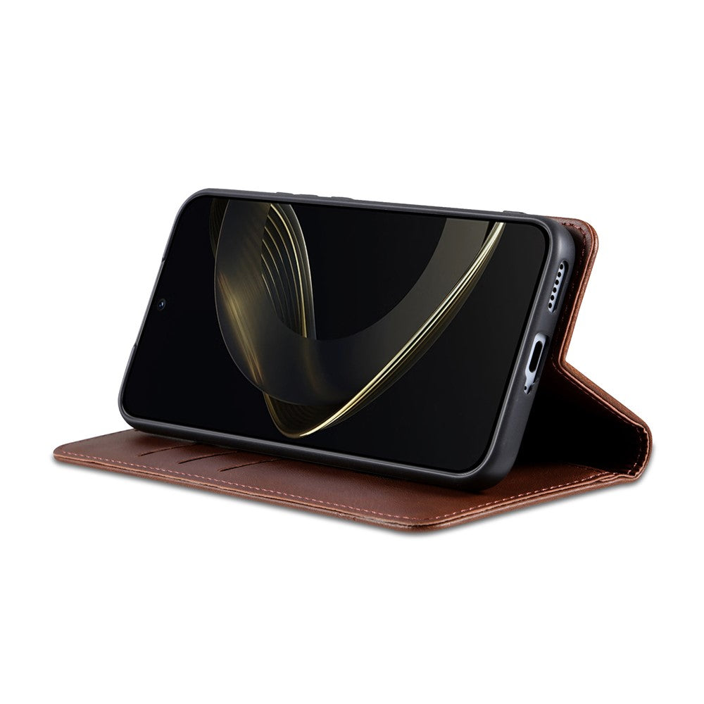 AZNS For Xiaomi 15T Pro Case Cowhide Texture PU Leather Wallet Phone Cover