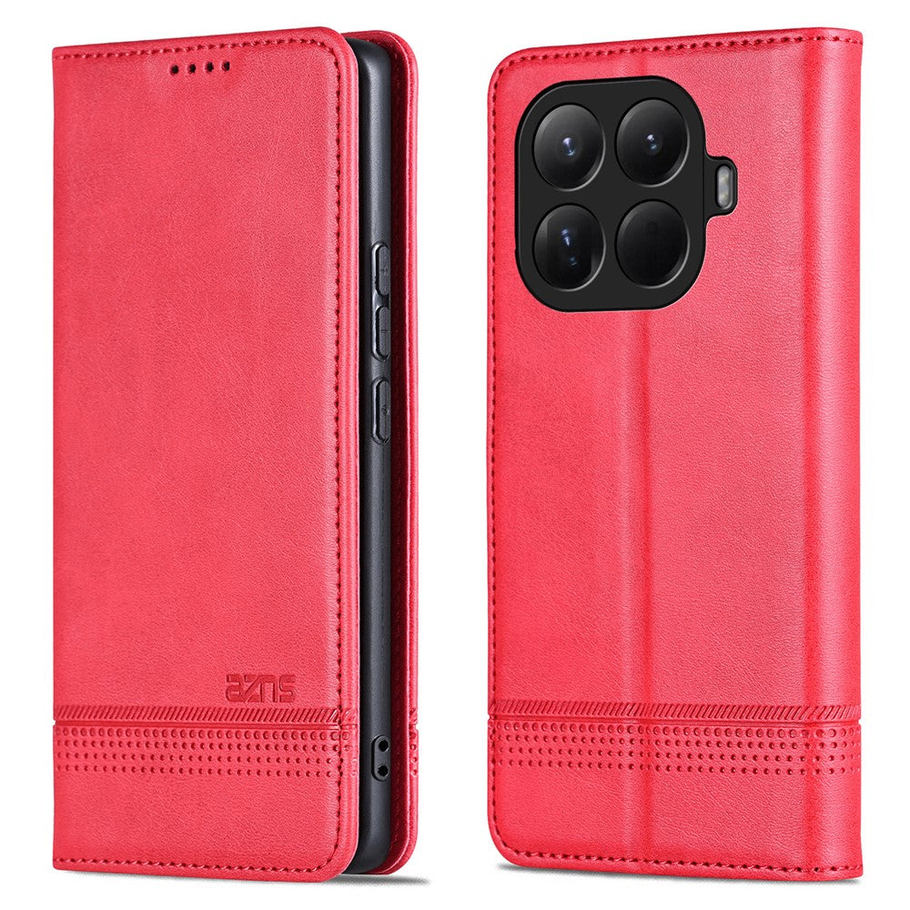 AZNS For Xiaomi 15T Pro Case Cowhide Texture PU Leather Wallet Phone Cover