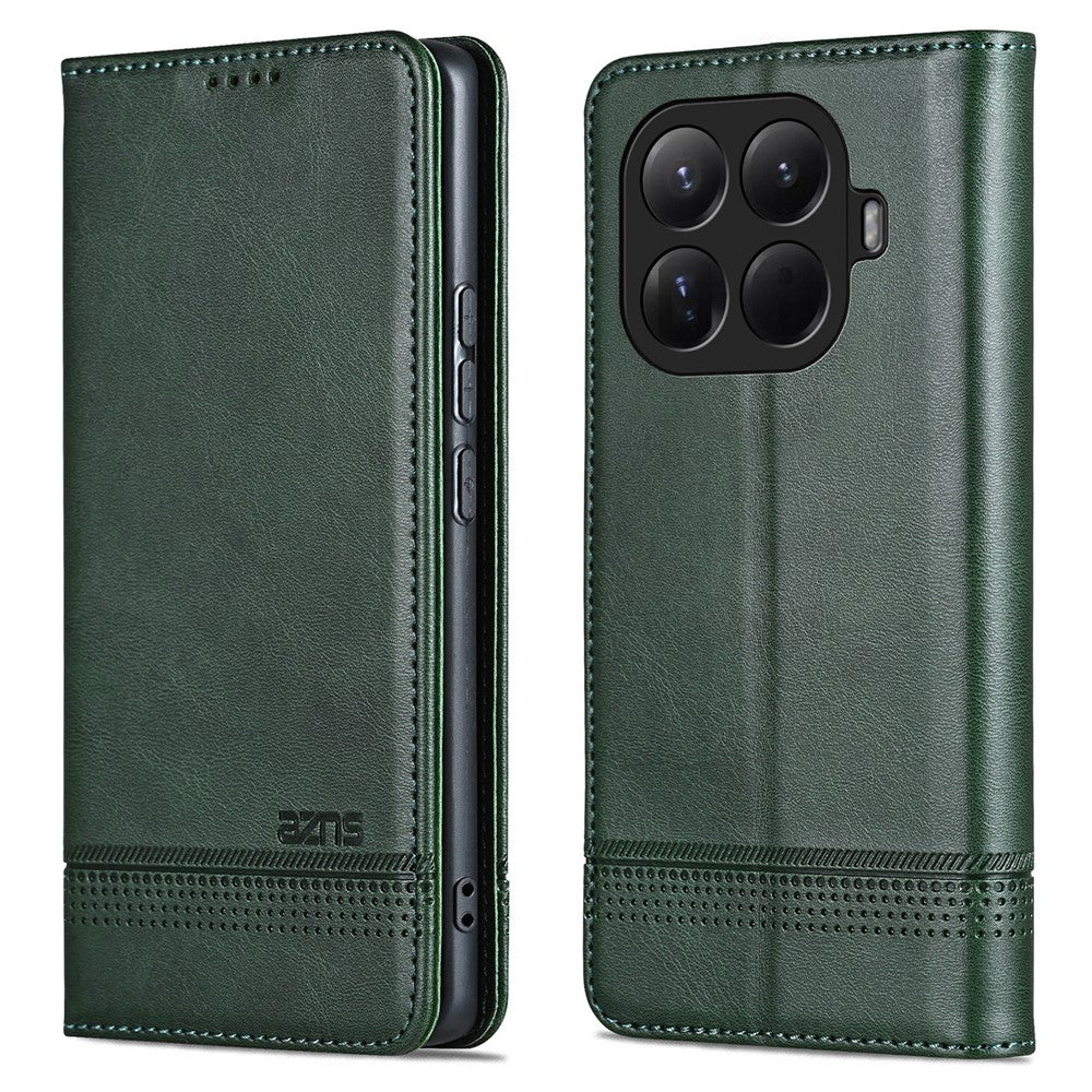 AZNS For Xiaomi 15T Pro Case Cowhide Texture PU Leather Wallet Phone Cover