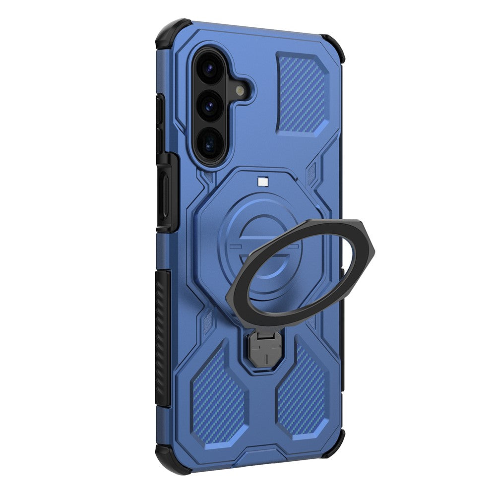 For Samsung Galaxy A17 5G / 4G Magnetic Case Rotating Metal Kickstand Shockproof PC + TPU Phone Back Cover